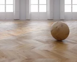 Oak Chevron floor 3D model