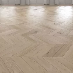 Oak Chevron light floor 3D model