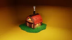Old cobbler house low poly  3D model