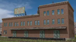 Old Factory Low-poly 3D model