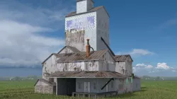 Old Grain Elevator Low-poly 3D model