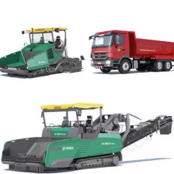 Paving Machines Collection 3D model