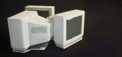 PBR Old Monitor  - Texture Variation Low-poly 3D model