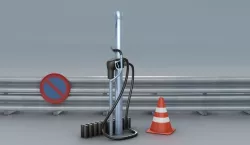 Petrol Pump and Crash Barrier 3D model