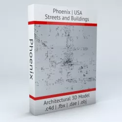 Phoenix Downtown Streets and Buildings 3D model