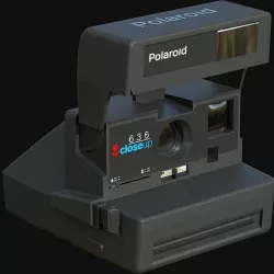 Polaroid 636 Closeup Low-poly 3D model