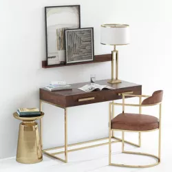 Pottery Barn Fitz desk with decor 3D model