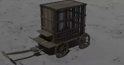 Prison cart Low-poly 3D model