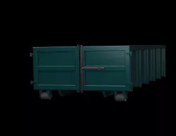 Real 3D cad model of Dumpster Container Low-poly 3D model