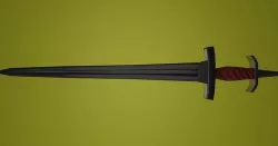Realistic sword Low-poly 3D model