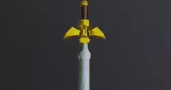 Realistic Sword Low-poly 3D model