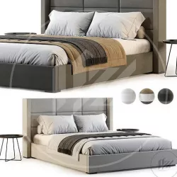 Rh Mdena Rectangular Bed 3D model