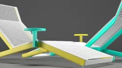 RIVAGE Steel sun lounger By mmcite1 3D model