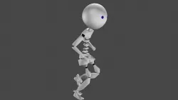 Robot rigged animated 3D model