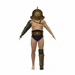 Roman Gladiator Low-poly 3D model