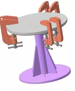 Rotary welding table 3D model