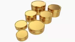 Round decorative empty gift can jars metal 01 brass 3D model