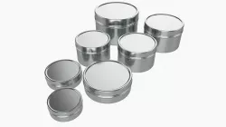Round decorative empty gift can jars metal 01 iron 3D model