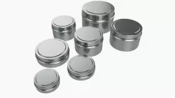 Round decorative empty gift can jars metal 02 iron 3D model