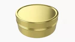 Round empty gift can jar metal brass 01 3D model