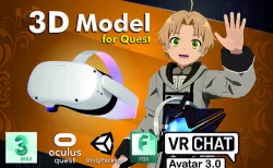 Rudeus Mushoku Tensei VRChat Oculus Quest 2 3D model