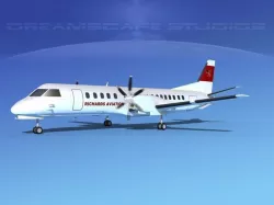 SAAB 2000 Richards Aviation 3D model