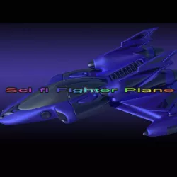 Sci fi Fighter Plane A Low-poly 3D model