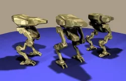 Scout light mecha Low-poly 3D model