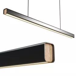 SEED DESIGN MUMU P180 BLACK AND WALNUT LED PENDANT Low-poly 3D model