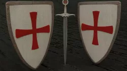 Shield and sword  templar style 3D model