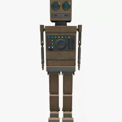 Shikaku The Hipster Robot Next Gen PBR Game and Render Ready Low-poly 3D model