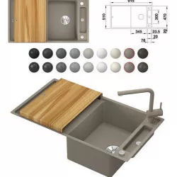 Sink Blanco AXIA III 5 S and mixer Blanco LINUS-S 3D model