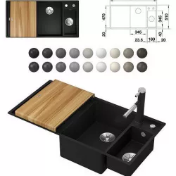 Sink Blanco AXIA III 6 S and mixer Blanco LINEE-S 3D model