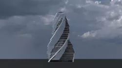 Skyscraper twisted 3D model