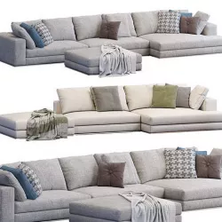 Sofa Hamilton By Minotti 3D model