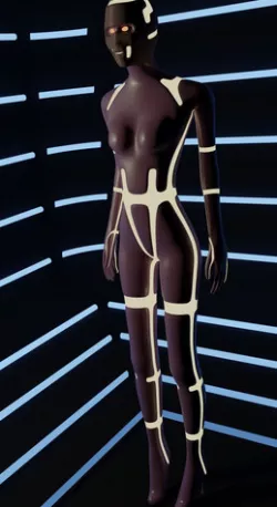 Sparkling girl Low-poly 3D model