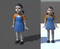 Squid Game  Fan Art Low-poly 3D model Low-poly 3D model