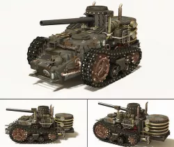 Steampunk Tank 3D model