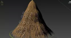 straw 3d rigged 3D model