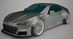 Subaru BRZ RocketBunny Low-poly 3D model