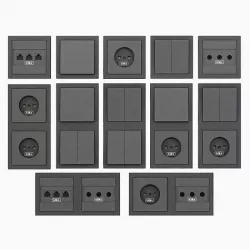 switches and sockets modern Low-poly 3D model