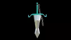 Sword with chain handle 3D model