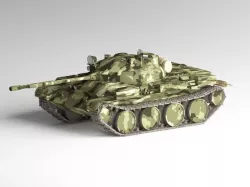 T-62A Medium Tank Low-poly 3D model