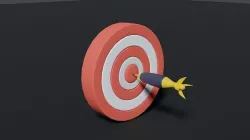 target and arrow 3D model