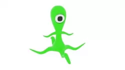 Tentacle Alien Low-poly 3D model