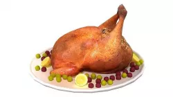 Thanksgiving Turkey Plate Low-poly 3D model
