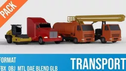 transport pack Low-poly 3D model