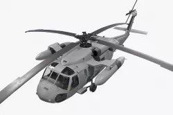 UH-60 Black Hawk Grey Static 3D model