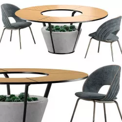 Visionnaire Wing Kylo dining set 3D model