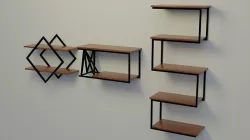 Wall shelf complect 3D model